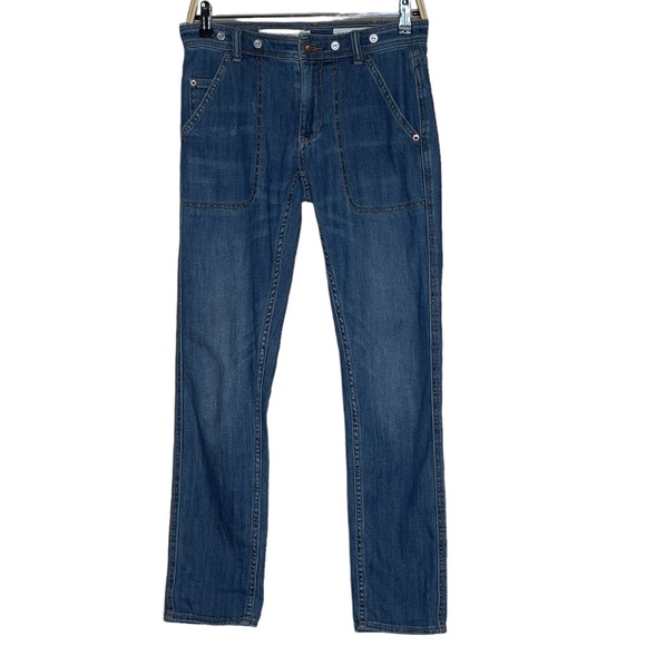 Pilcro And The Letterpress Anthropologie Size 25 Slim Boyfriend Blue Jeans - Picture 1 of 10